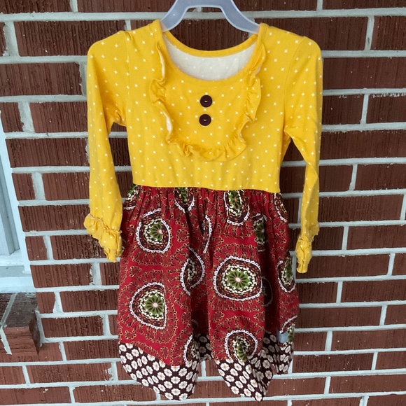 Eleanor Rose Thanks Rhonda Thanksgiving dress girl size 6/7 - Picture 2 of 3